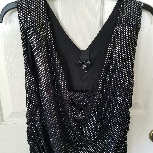 Enfocus Dresses & Skirts - Glam Glitter Silver Sequin Holiday Flapper Dress